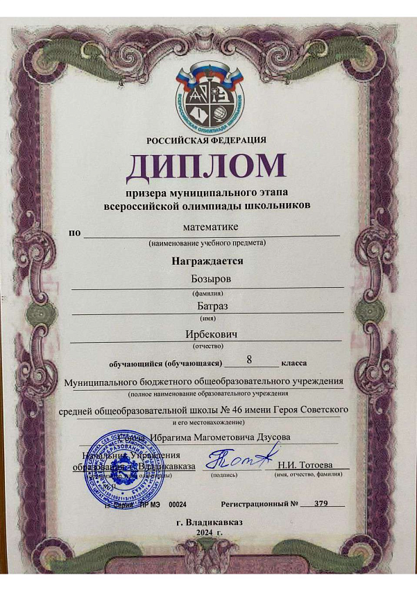 Достижения