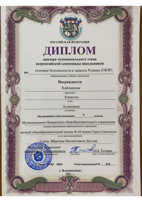 Достижения