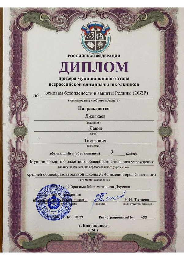 Достижения